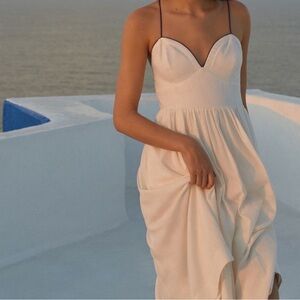 Anthropologie Cream Strapless Dress